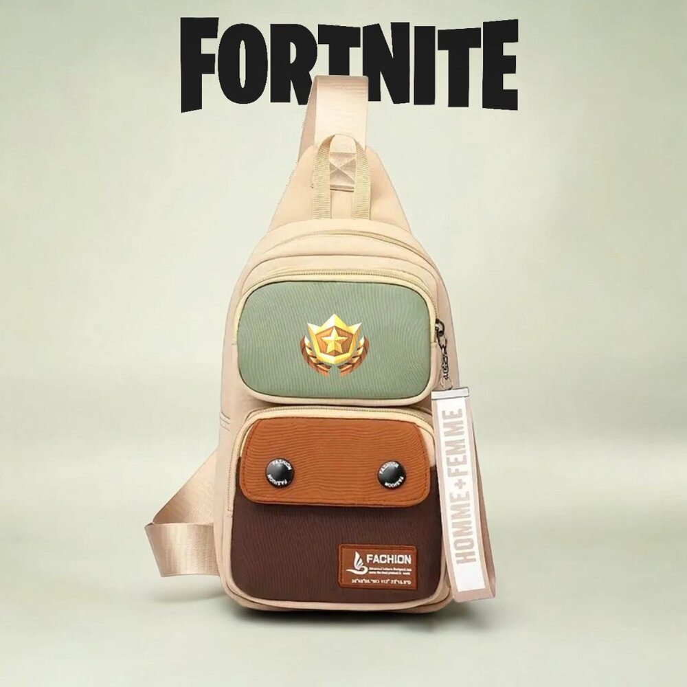 Fortnite Game Battle Pass Badge Design Customized Cross Body Bag | Unique merch